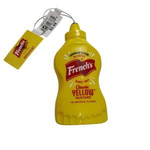 Frenchs Classic Yellow Mustard Christmas Ornament 4 inch Plastic Novelty Decorat
